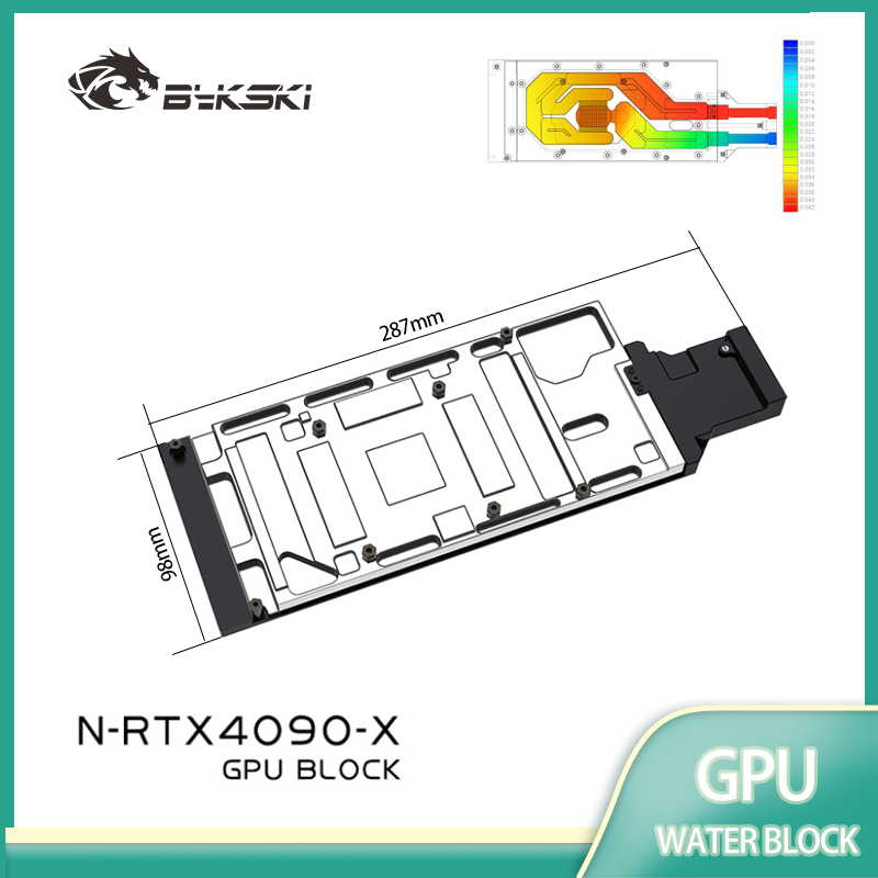 Rtx 4090 Water Block Full Cover - Bykski N-RTX4090-X GPU-Wasserblock für NVIDIA RTX