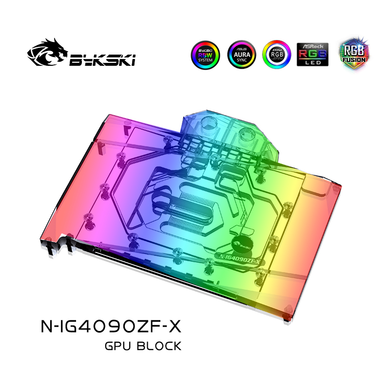 Rtx 4090 Water Block Full Cover - Bykski N-IG4090ZF-X GPU-Block, Verwendung für farbenfrohe