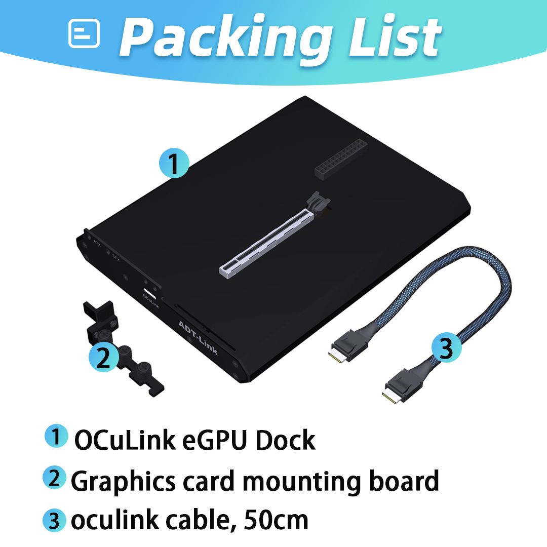 OCuLink eGPU Dock PCIe 4.0 X4  – Oculink Gpu Dock Station Bewertung und Preis