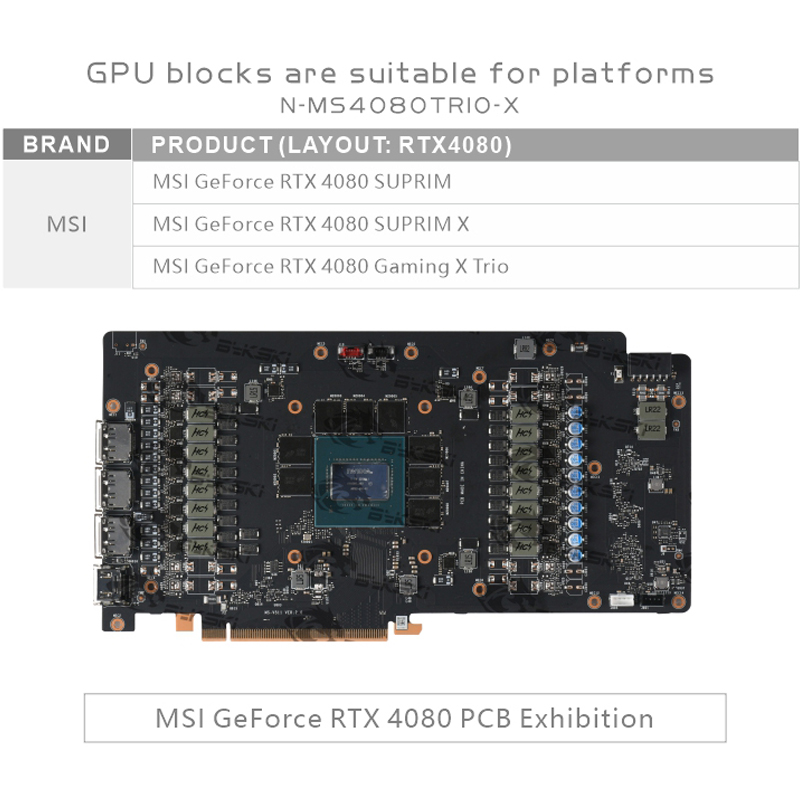 Bykski GPU-Block für MSI RTX 4 – Rtx 4080 Water Cooling Block Bewertung und Preis