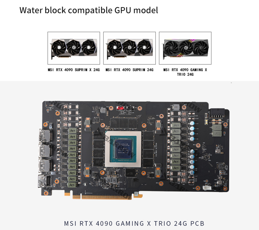 Barrow GPU-Wasserblock, für MS – Rtx 4090 Water Block Full Cover Bewertung und Preis