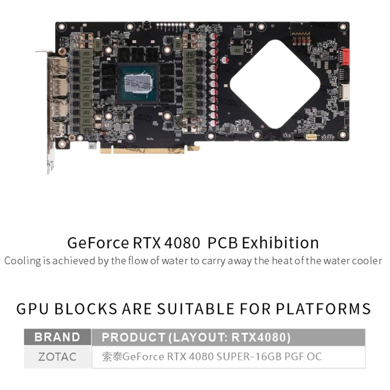 Bykski N-ST4080SPGF-X GPU-Bloc – Rtx 4080 Water Cooling Block Bewertung und Preis